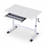 Desks: Artiss Standing Desk Height Adjustable Workstation Computer Desks Study 100CM White
