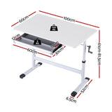 Desks: Artiss Standing Desk Height Adjustable Workstation Computer Desks Study 100CM White