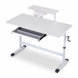 Desks: Artiss Standing Desk Height Adjustable Workstation Computer Desks Study 120CM White
