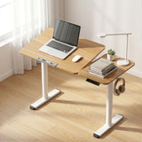 Desks: Artiss Electric Standing Desk Height Adjustable Sit Stand Desk Tilting Top