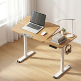 Desks: Artiss Electric Standing Desk Height Adjustable Sit Stand Desk Tilting Top