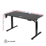 Desks: Artiss Electric Standing Desk Height Adjustable Gaming Desk Home Office 140cm