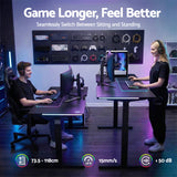 Desks: Artiss Electric Standing Desk Height Adjustable Gaming Desk Home Office 140cm