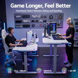 Desks: Artiss Electric Standing Desk Height Adjustable Gaming Desk Home Office 140cm