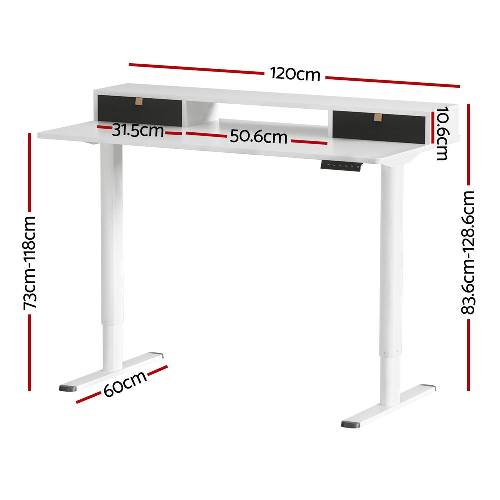 Desks: Artiss Electric Standing Desk Sit Stand Desks 120CM