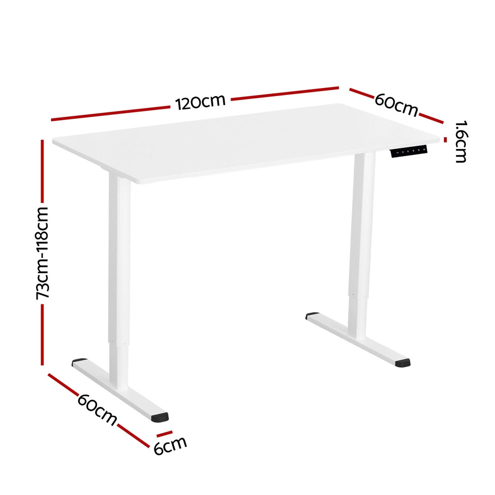 Desks: Artiss Electric Standing Desk Sit Stand Desks 120CM