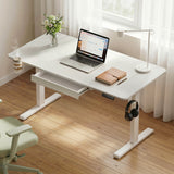 Desks: Artiss Electric Standing Desk 140cm Adjustable Height Motorised Home Office Desk Drawer
