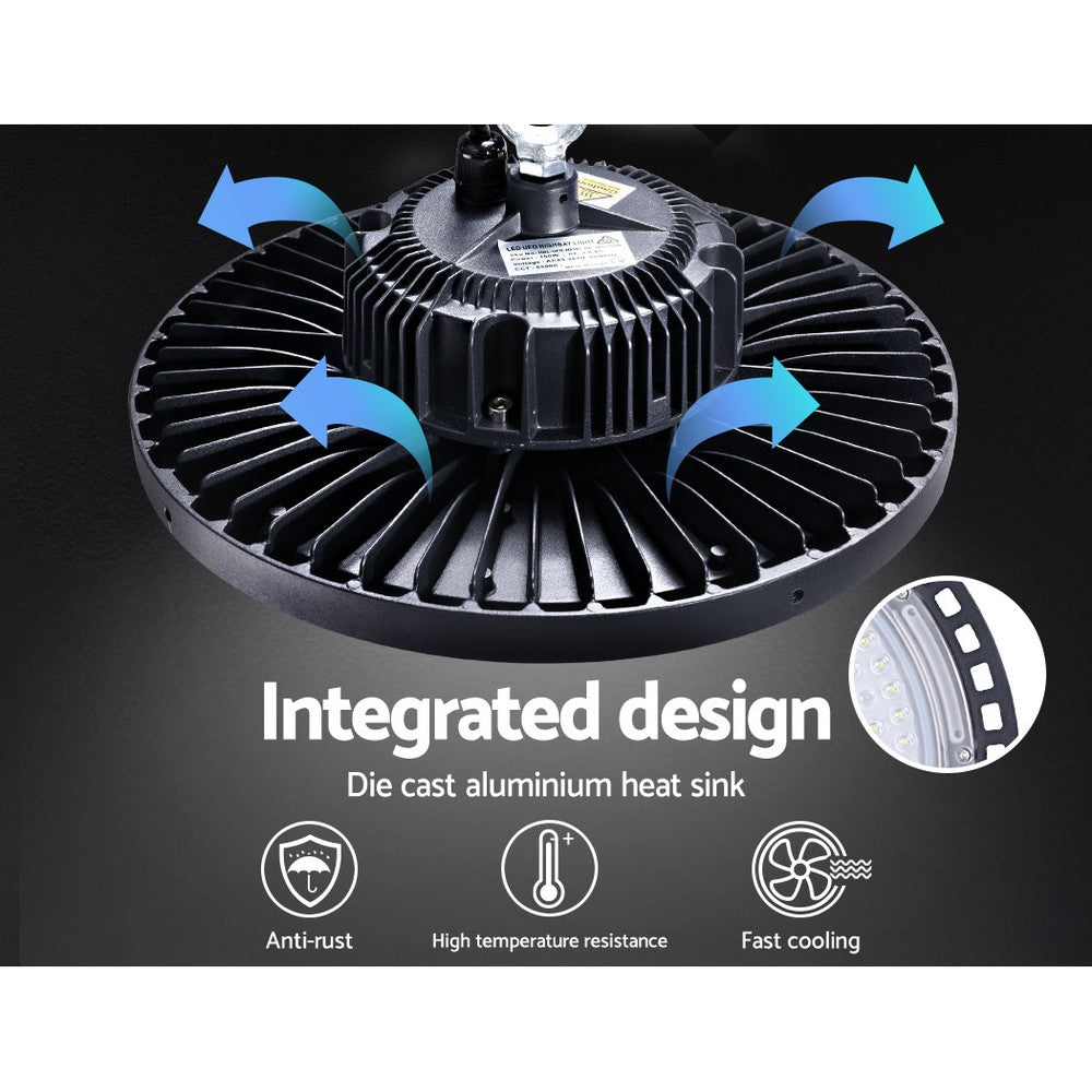 Ceiling Lights: Leier LED High Bay Lights 150W UFO Industrial Workshop Warehouse Factory Lamp