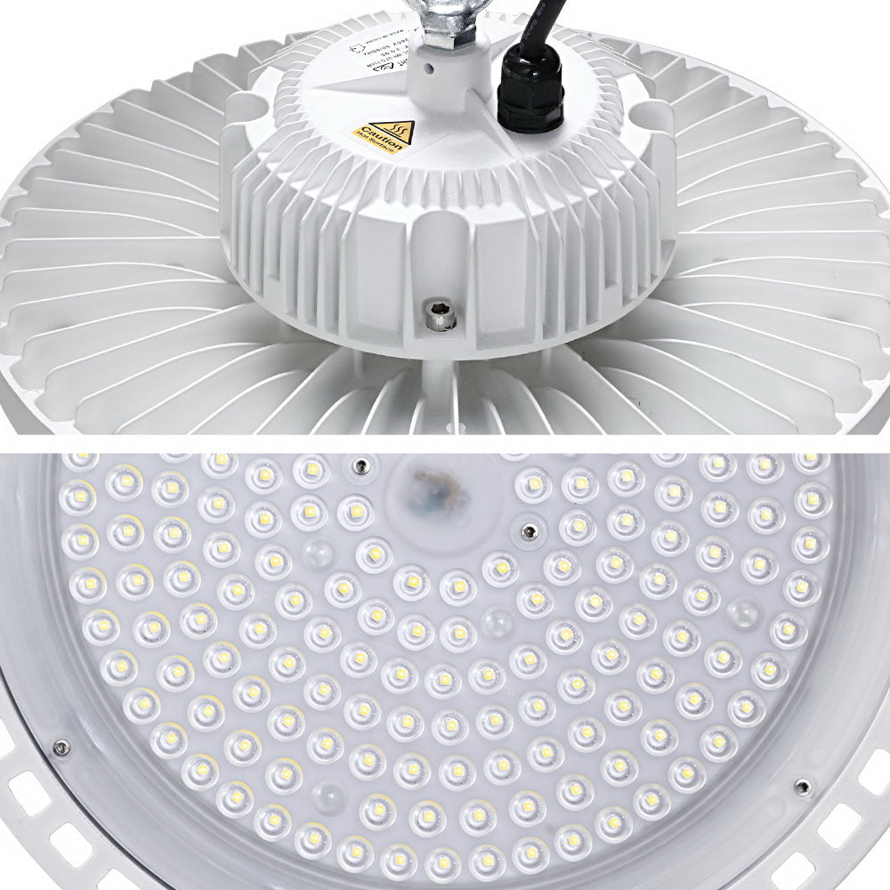 Ceiling Lights: Leier LED High Bay Lights 150W UFO Industrial Shed Warehouse Factory Lamp White