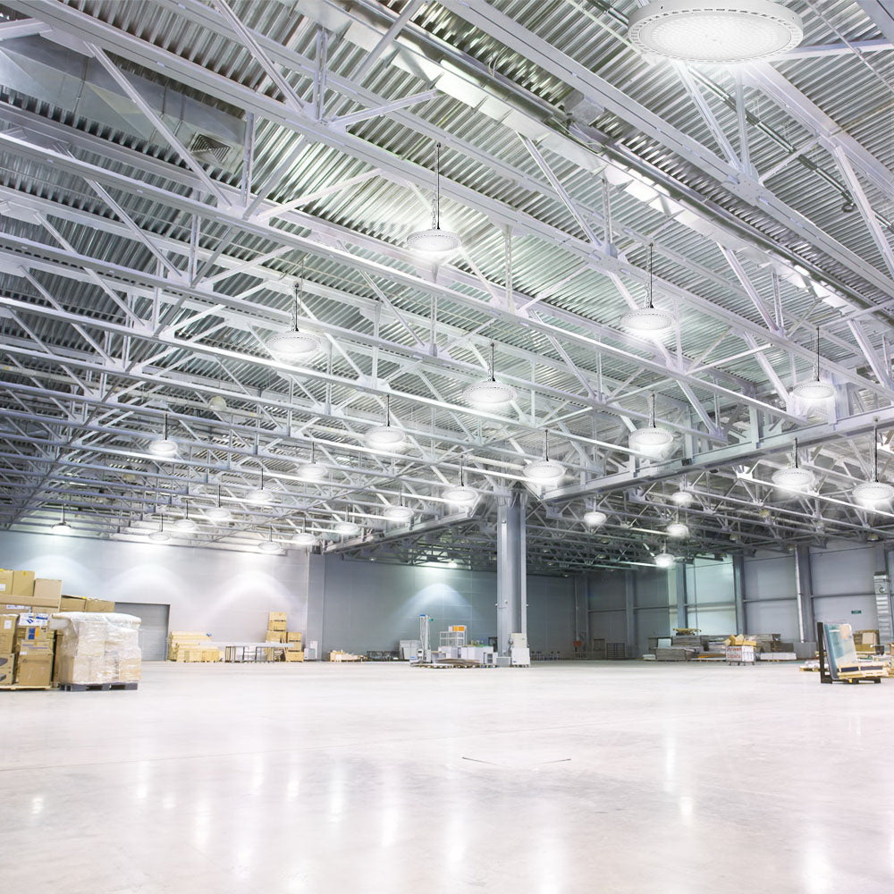Ceiling Lights: Leier LED High Bay Lights 150W UFO Industrial Shed Warehouse Factory Lamp White