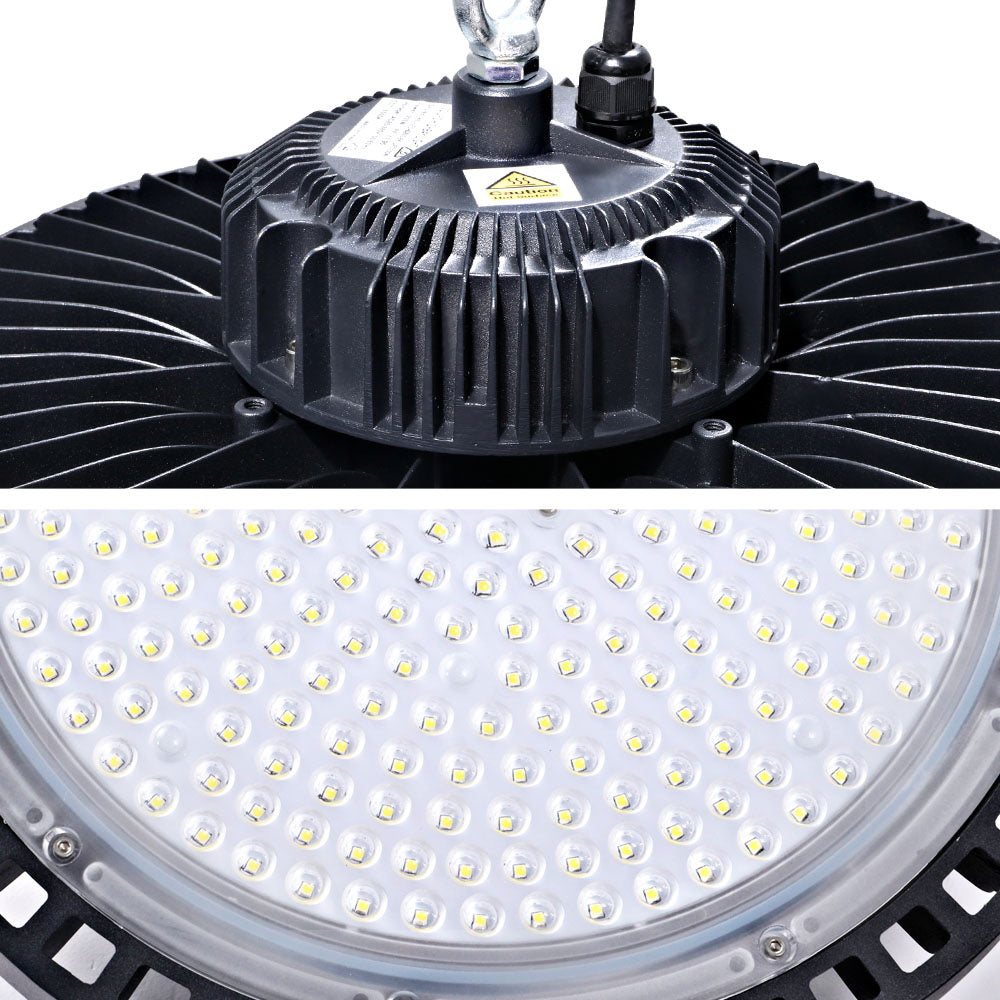Ceiling Lights: Leier LED High Bay Lights 200W UFO Industrial Workshop Warehouse Factory Lamp
