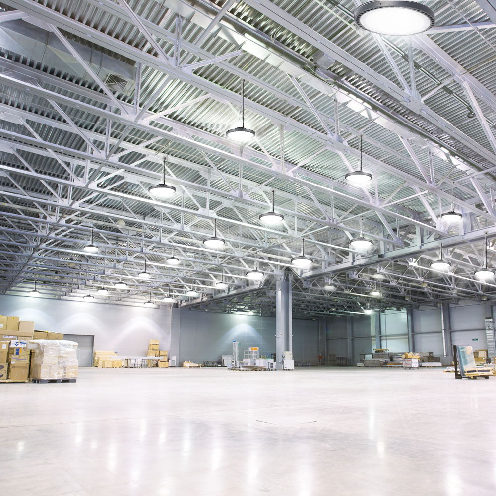 Ceiling Lights: Leier LED High Bay Lights 200W UFO Industrial Workshop Warehouse Factory Lamp