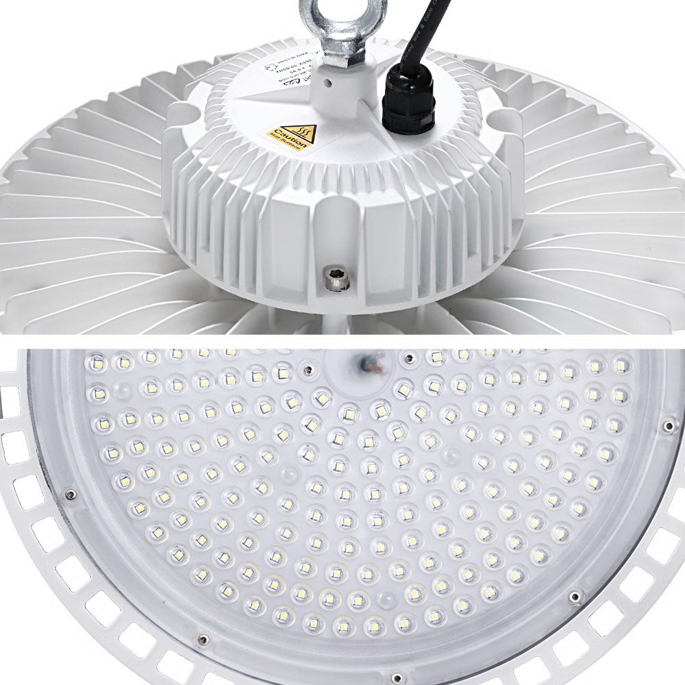 Ceiling Lights: Leier LED High Bay Lights 200W UFO Industrial Shed Warehouse Factory Lamp White