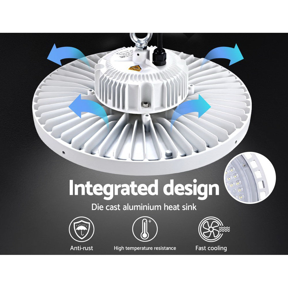 Ceiling Lights: Leier LED High Bay Lights 200W UFO Industrial Shed Warehouse Factory Lamp White