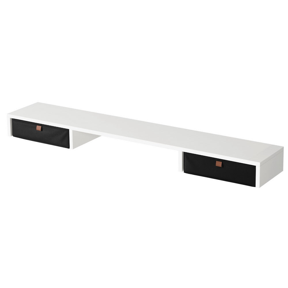Desks: Artiss Standing Desk Desktop Storage Rack Shelf Removable Bookshelf Drawer 120cm