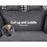 Hammocks & Accessories: Gardeon Outdoor Swing Chair Hanging Rattan Patio Furniture Pod Stand Cushion 2 Seater