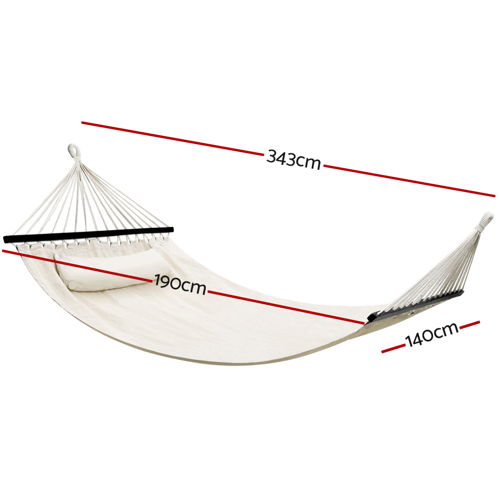 Outdoor Chairs: Gardeon Hammock Bed Outdoor Camping Portable Hanging Chair 2 Person Piillow
