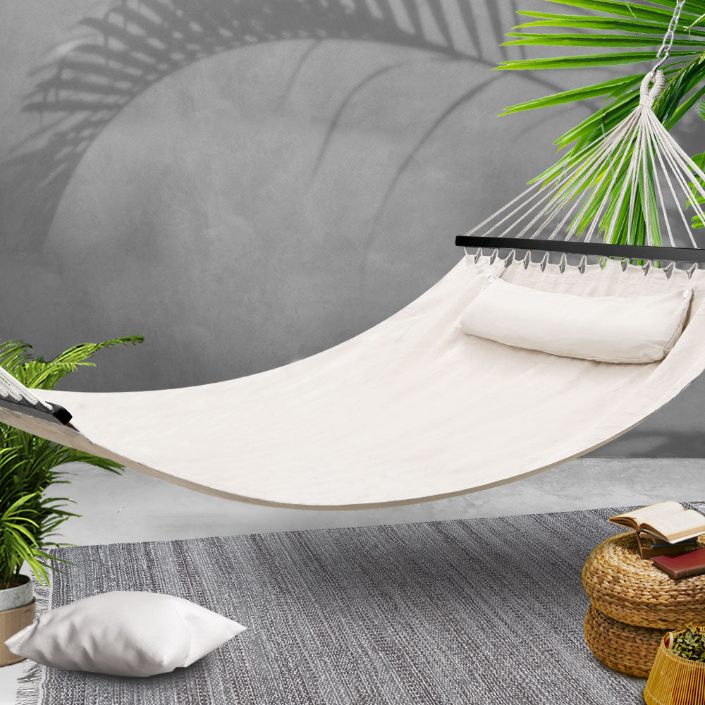 Outdoor Chairs: Gardeon Hammock Bed Outdoor Camping Portable Hanging Chair 2 Person Piillow