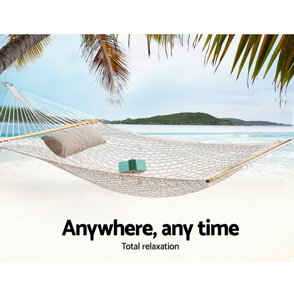 Hammocks & Accessories: Gardeon Hammock Bed Outdoor Chair Camping Hanging Hammocks Mesh 2 Person