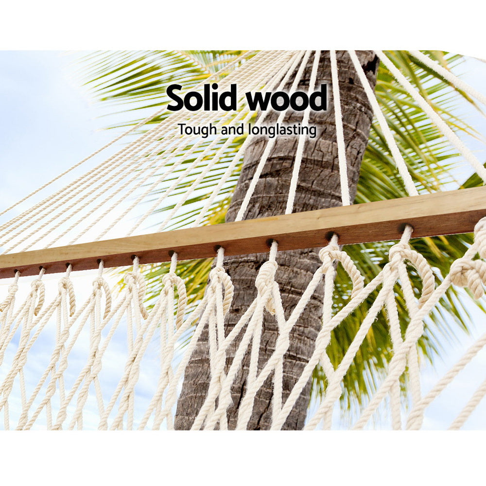 Hammocks & Accessories: Gardeon Hammock Bed Outdoor Chair Camping Hanging Hammocks Mesh 2 Person