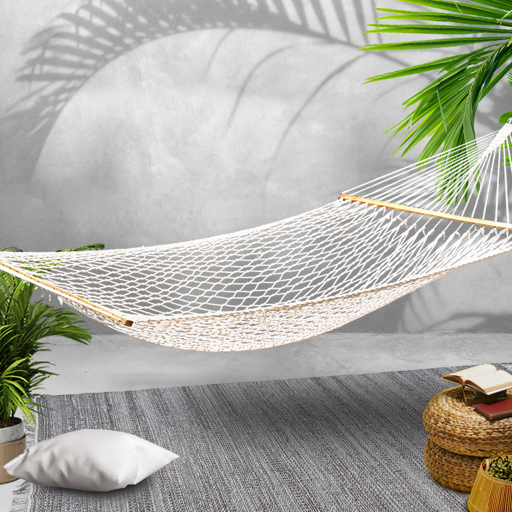 Hammocks & Accessories: Gardeon Hammock Bed Outdoor Chair Camping Hanging Hammocks Mesh 2 Person