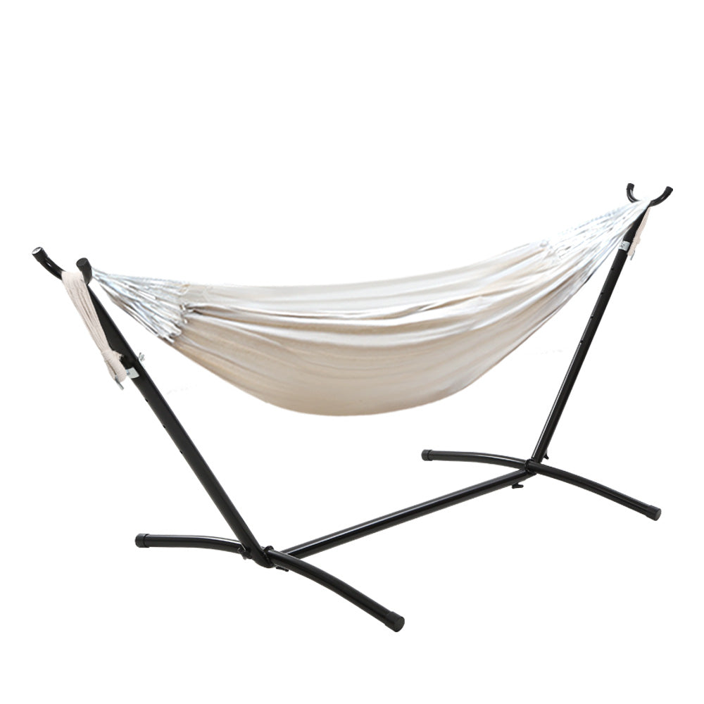 Outdoor Sofas & Lounge Sets: Gardeon Hammock Bed Camping Chair Outdoor Lounge Single Cotton with Stand
