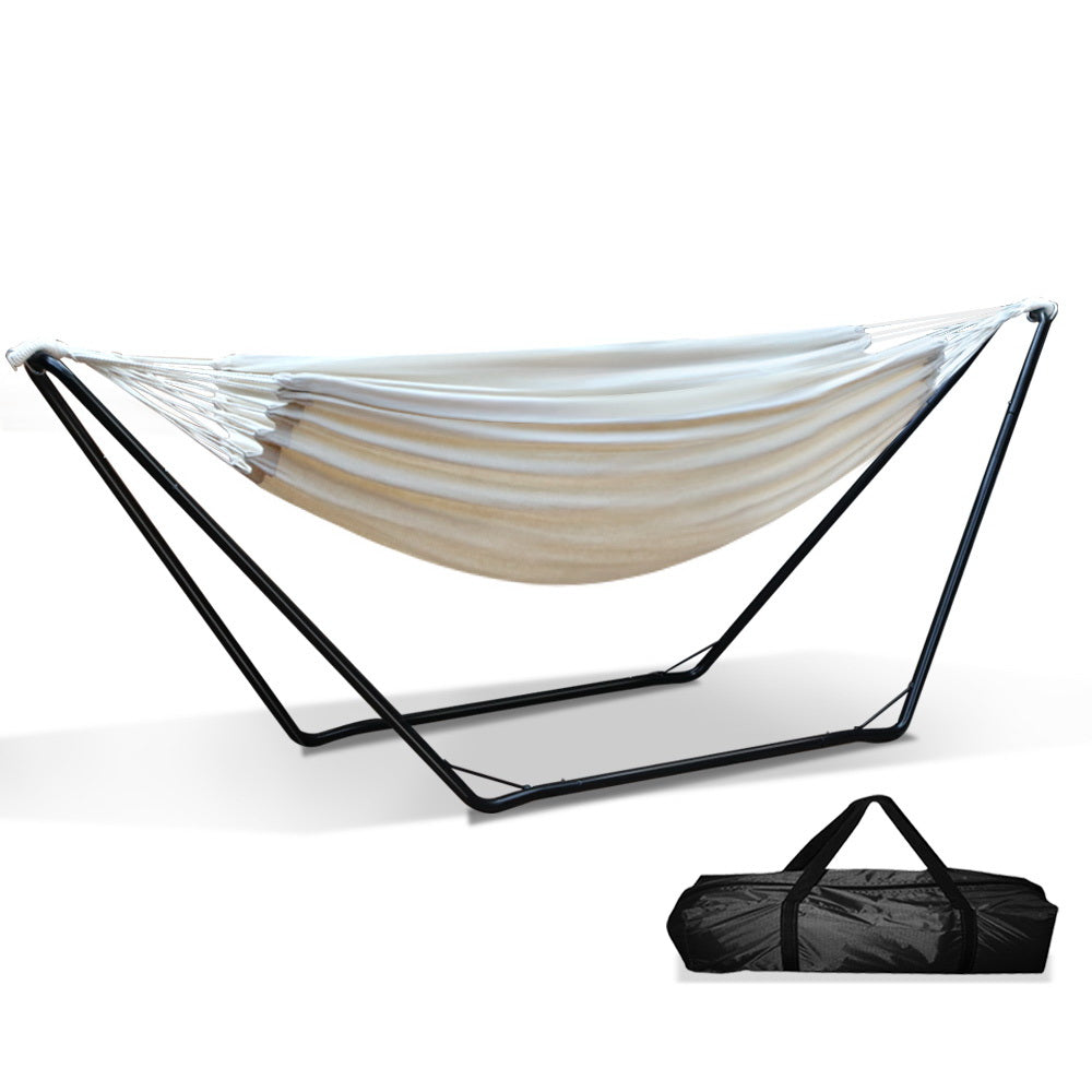Hammocks & Accessories: Gardeon Hammock Bed with Stand Outdoor Camping Hammocks Steel Frame