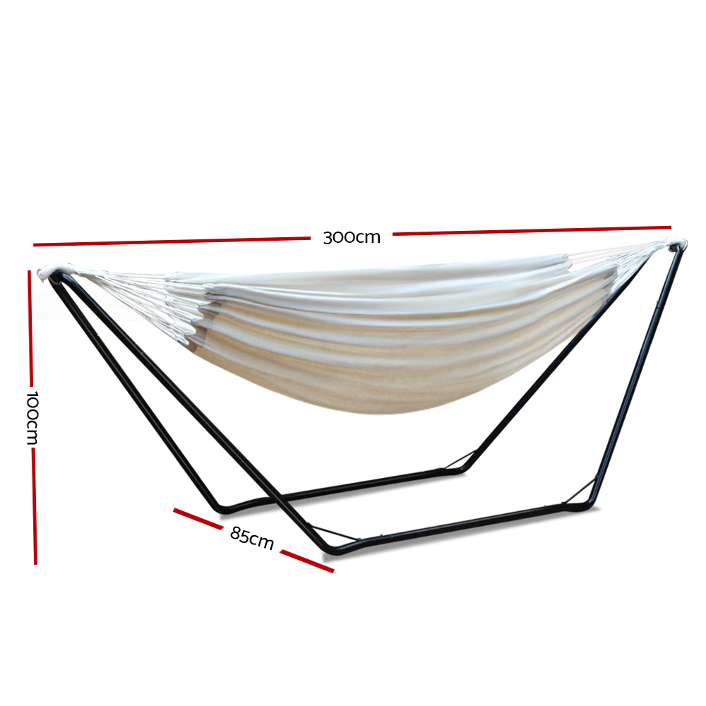 Hammocks & Accessories: Gardeon Hammock Bed with Stand Outdoor Camping Hammocks Steel Frame