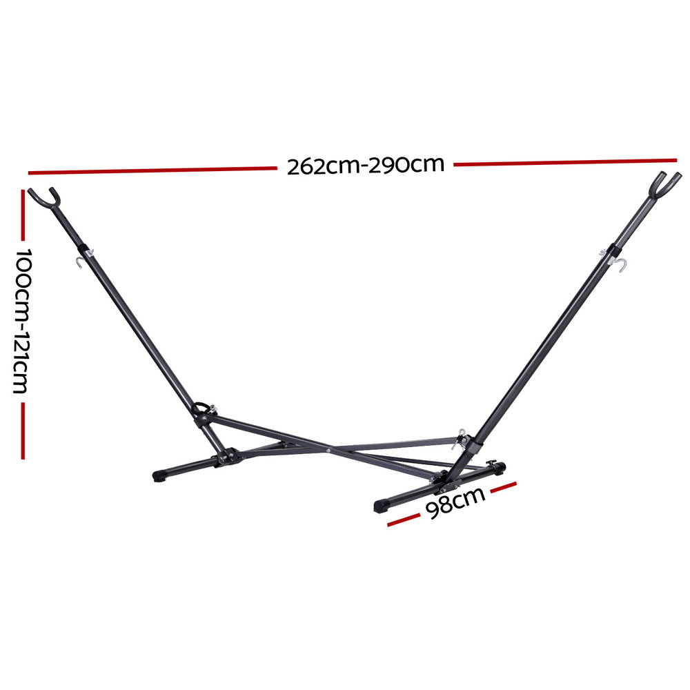 Hammocks & Accessories: Gardeon Hammock Bed Stand Steel Frame Outdoor Indoor