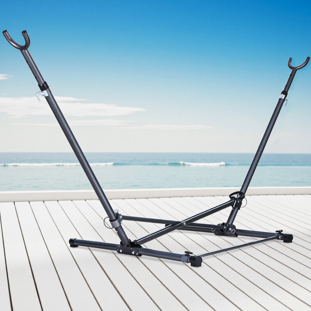 Hammocks & Accessories: Gardeon Hammock Bed Stand Steel Frame Outdoor Indoor