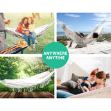 Hammocks & Accessories: Gardeon Hammock Bed Rope Tassel Outdoor Hammocks Chair Camping