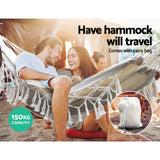 Hammocks & Accessories: Gardeon Hammock Bed Rope Tassel Outdoor Hammocks Chair Camping