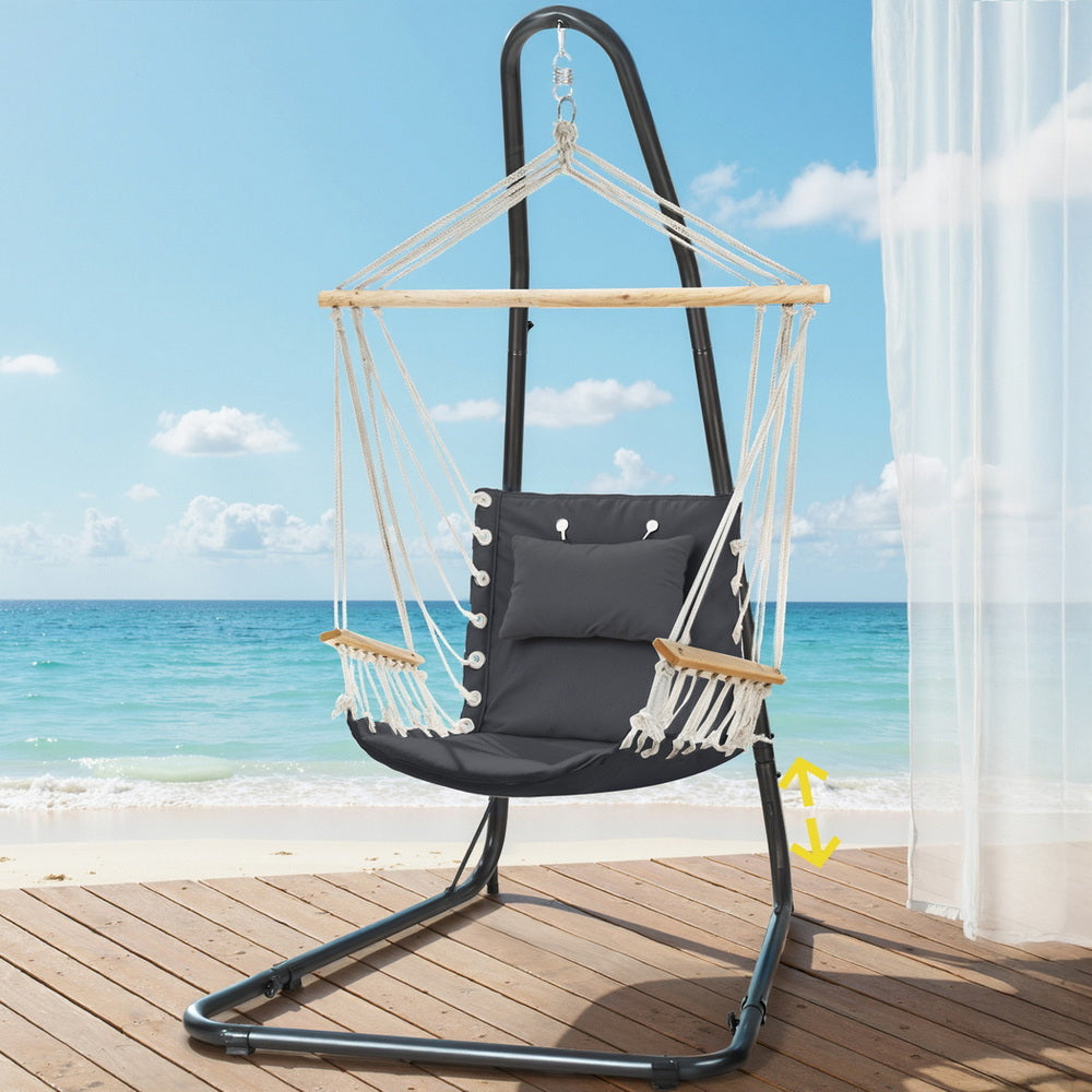 Hammocks & Accessories: Gardeon Hammock Chair with Heavy Duty Steel Stand