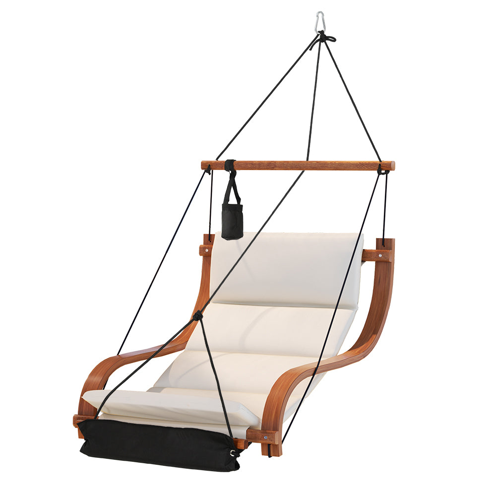 Outdoor Chairs: Gardeon Hammock Chair Wooden Hanging Indoor Outdoor Lounge Patio