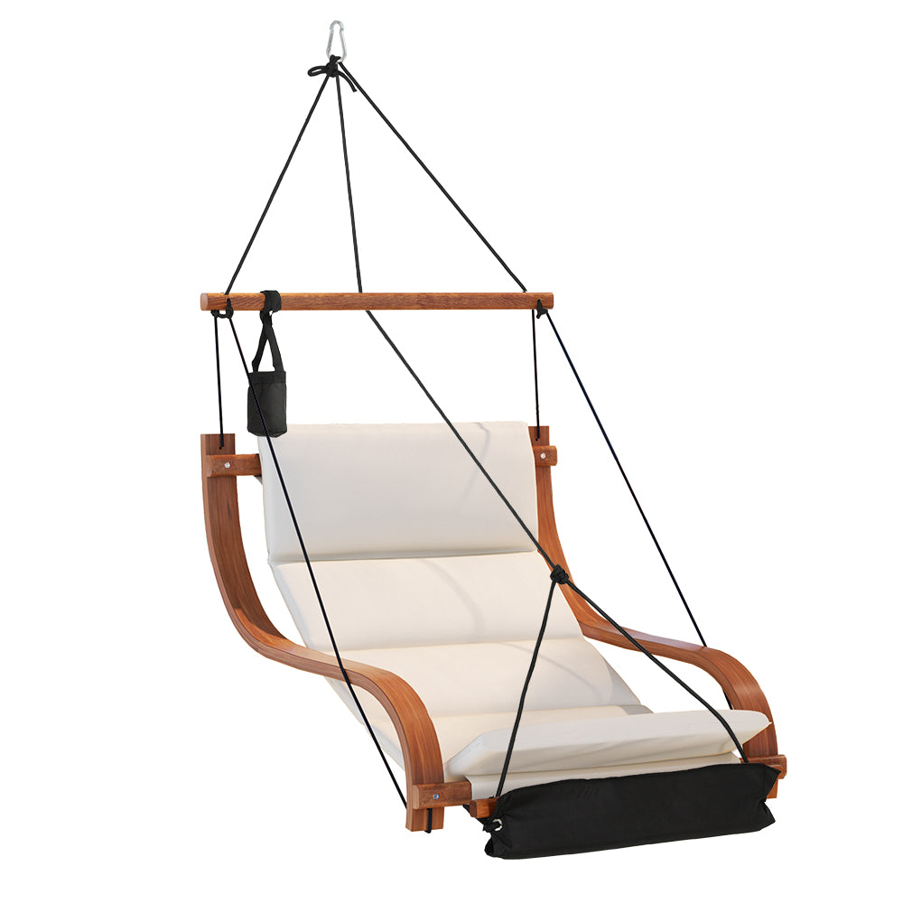 Outdoor Chairs: Gardeon Hammock Chair Wooden Hanging Indoor Outdoor Lounge Patio