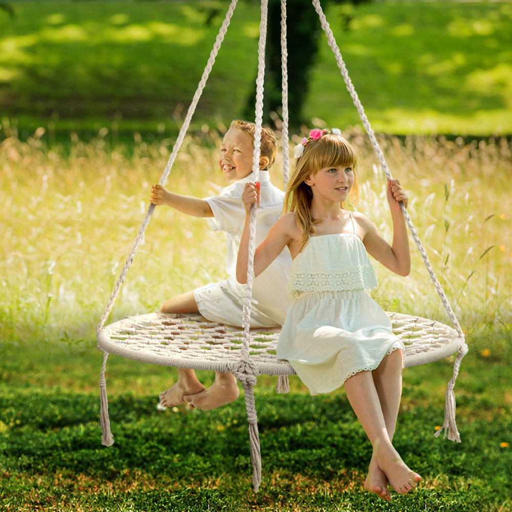 Outdoor Chairs: Gardeon Hammock Chair Outdoor Tree Swing Nest Web Hanging Seat 100cm