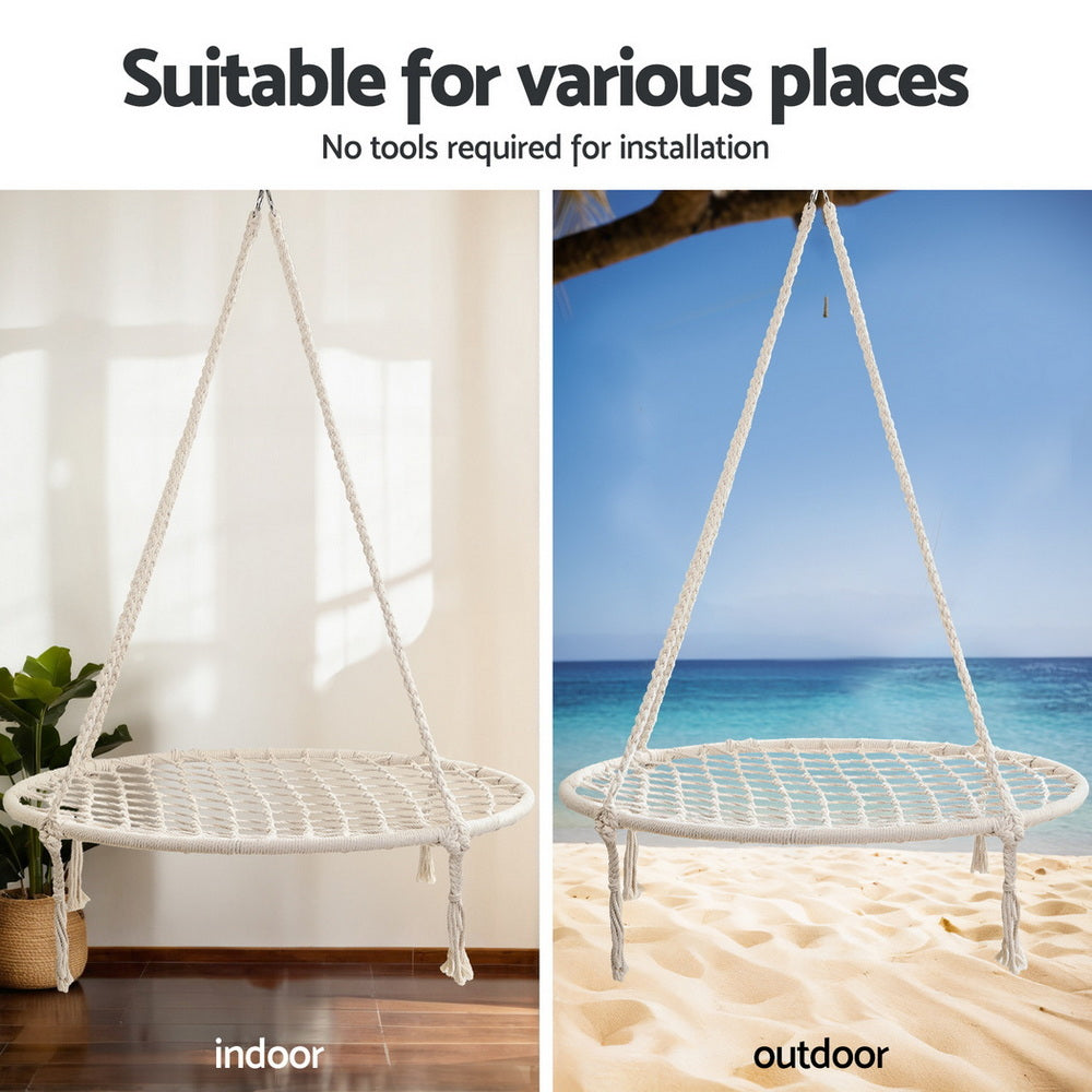 Hammocks & Accessories: Gardeon Hammock Hanging Chair with Steel Stand