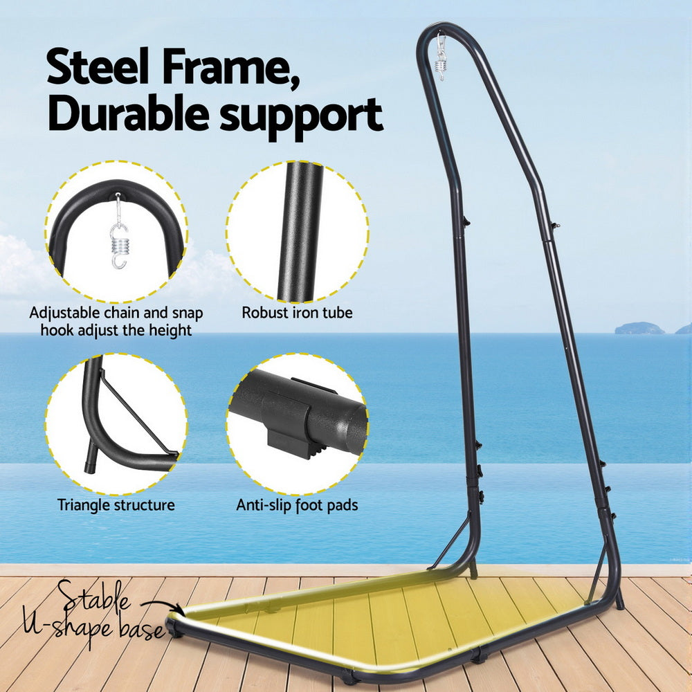 Hammocks & Accessories: Gardeon Hammock Hanging Chair with Steel Stand