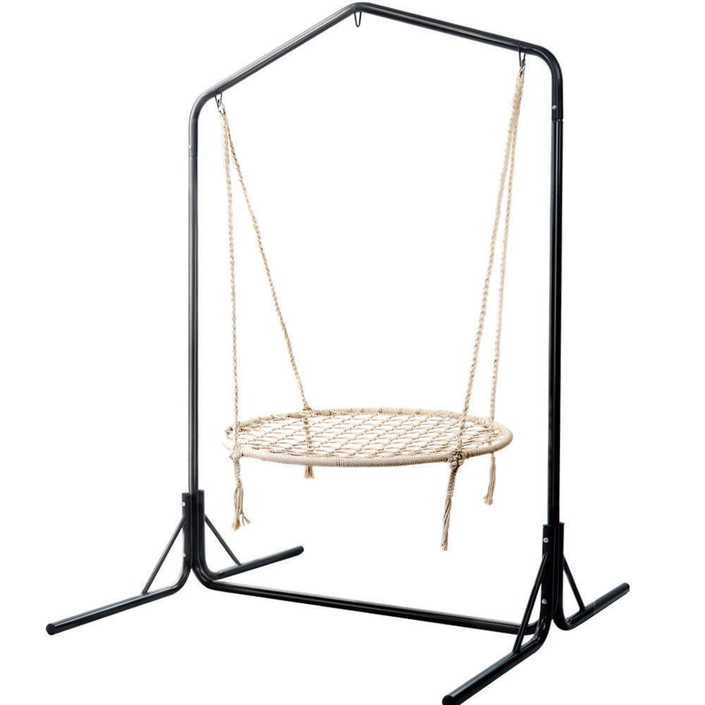 Outdoor Chairs: Gardeon Hammock Chair with Stand Nest Web Outdoor Swing 100cm