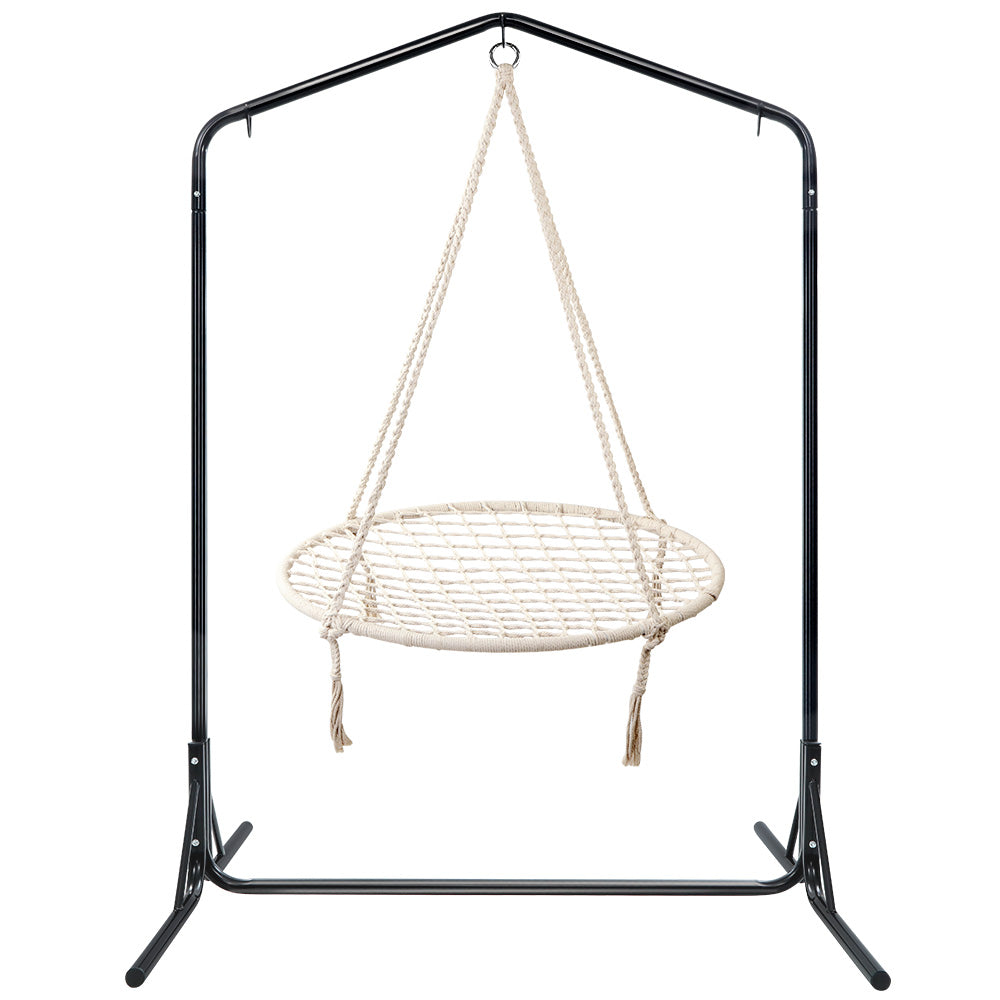 Outdoor Chairs: Gardeon Hammock Chair with Stand Nest Web Outdoor Swing 100cm