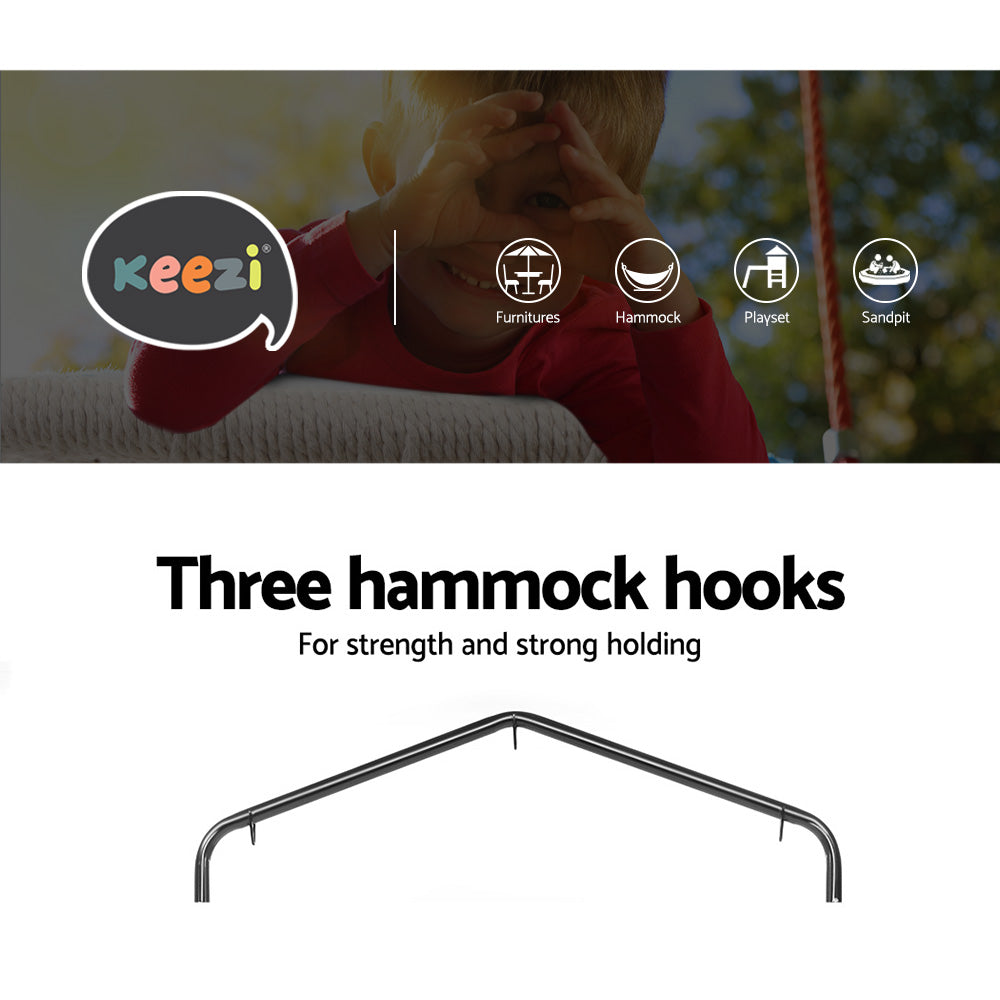 Outdoor Chairs: Gardeon Hammock Chair with Stand Nest Web Outdoor Swing 100cm