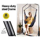 Outdoor Chairs: Gardeon Outdoor Hammock Chair with Stand Swing Hanging Hammock with Pillow Grey