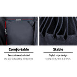 Outdoor Chairs: Gardeon Outdoor Hammock Chair with Stand Swing Hanging Hammock with Pillow Grey
