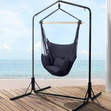 Outdoor Chairs: Gardeon Outdoor Hammock Chair with Stand Swing Hanging Hammock with Pillow Grey
