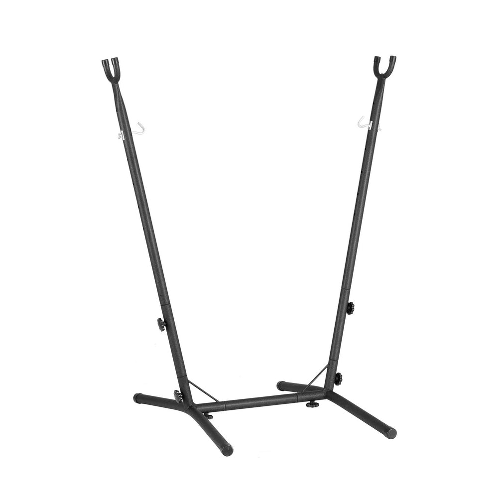Table & Bar Stools: Gardeon Hammock Chair Stand Metal Frame Black