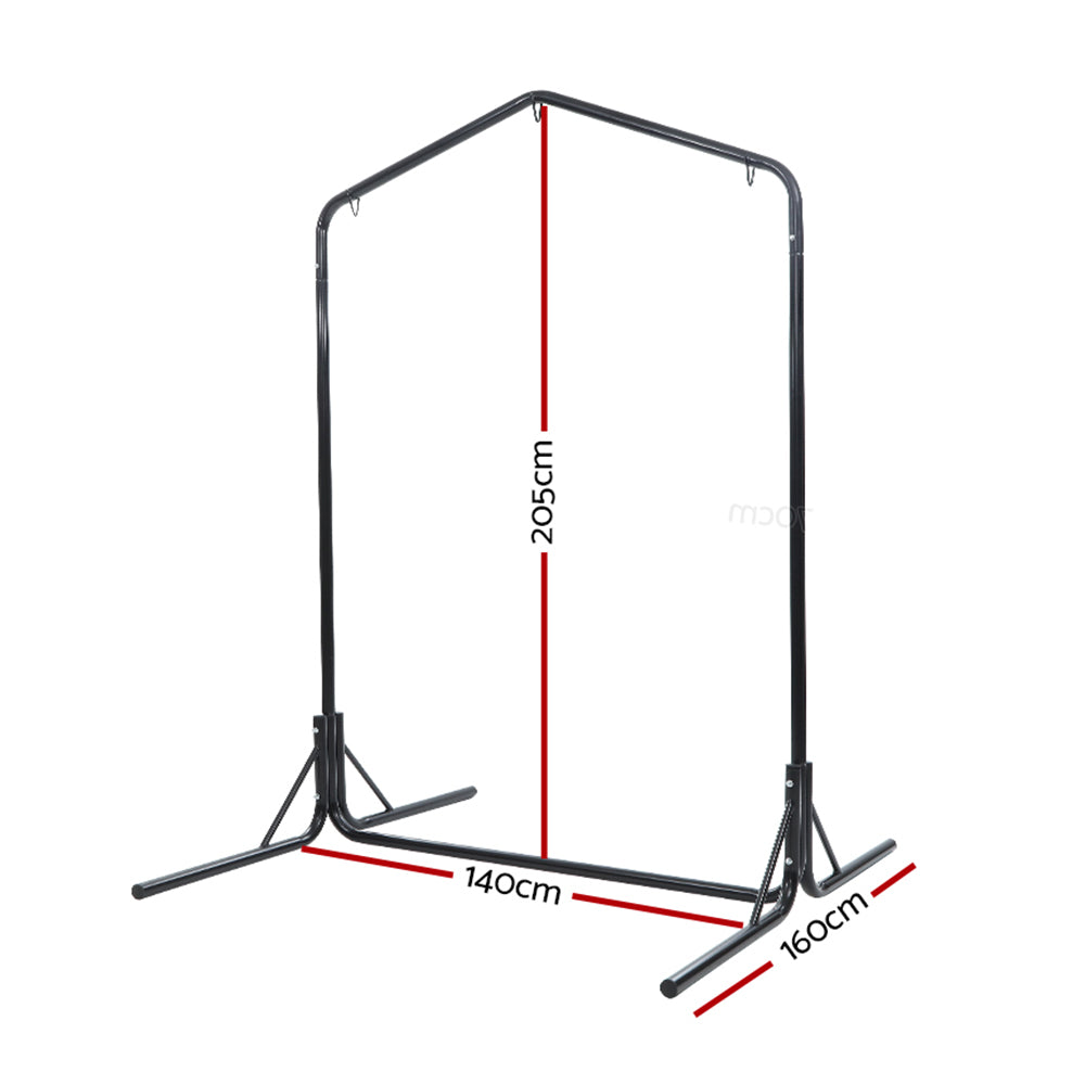 Outdoor Chairs: Gardeon Hammock Chair Steel Stand 2 Person Double Outdoor Heavy Duty 200KG