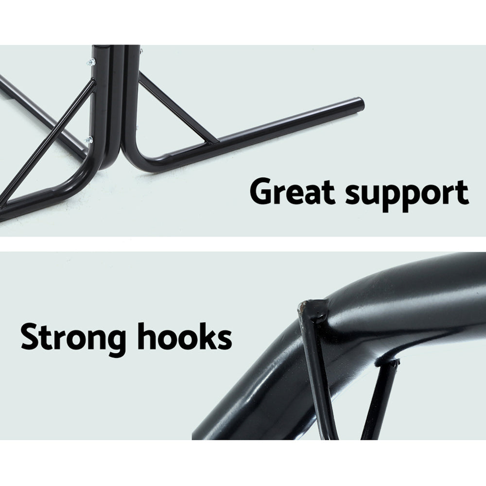 Outdoor Chairs: Gardeon Hammock Chair Steel Stand 2 Person Double Outdoor Heavy Duty 200KG