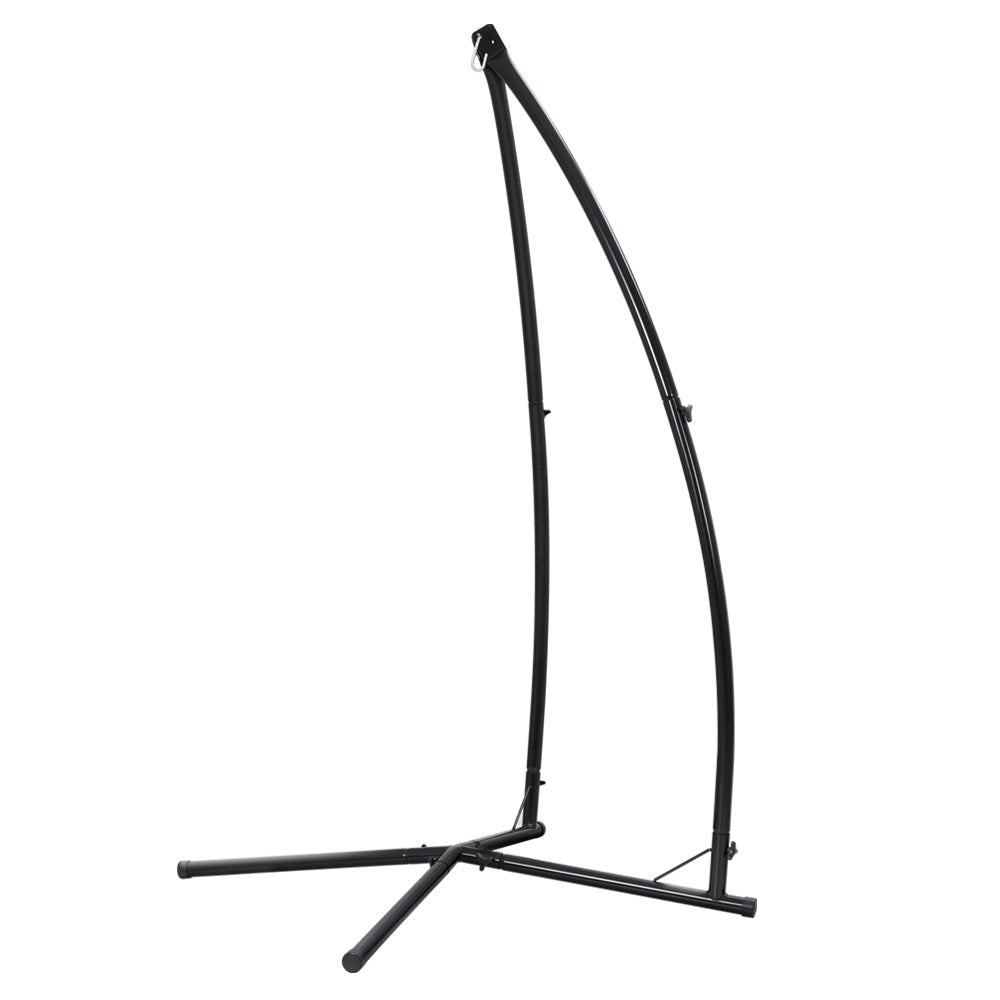 Outdoor Chairs: Gardeon Hammock Chair Steel Stand Outdoor Furniture Heavy Duty Black