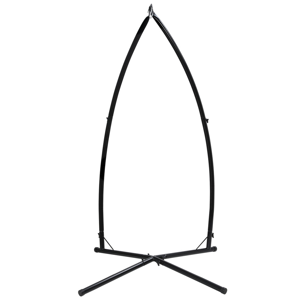 Outdoor Chairs: Gardeon Hammock Chair Steel Stand Outdoor Furniture Heavy Duty Black