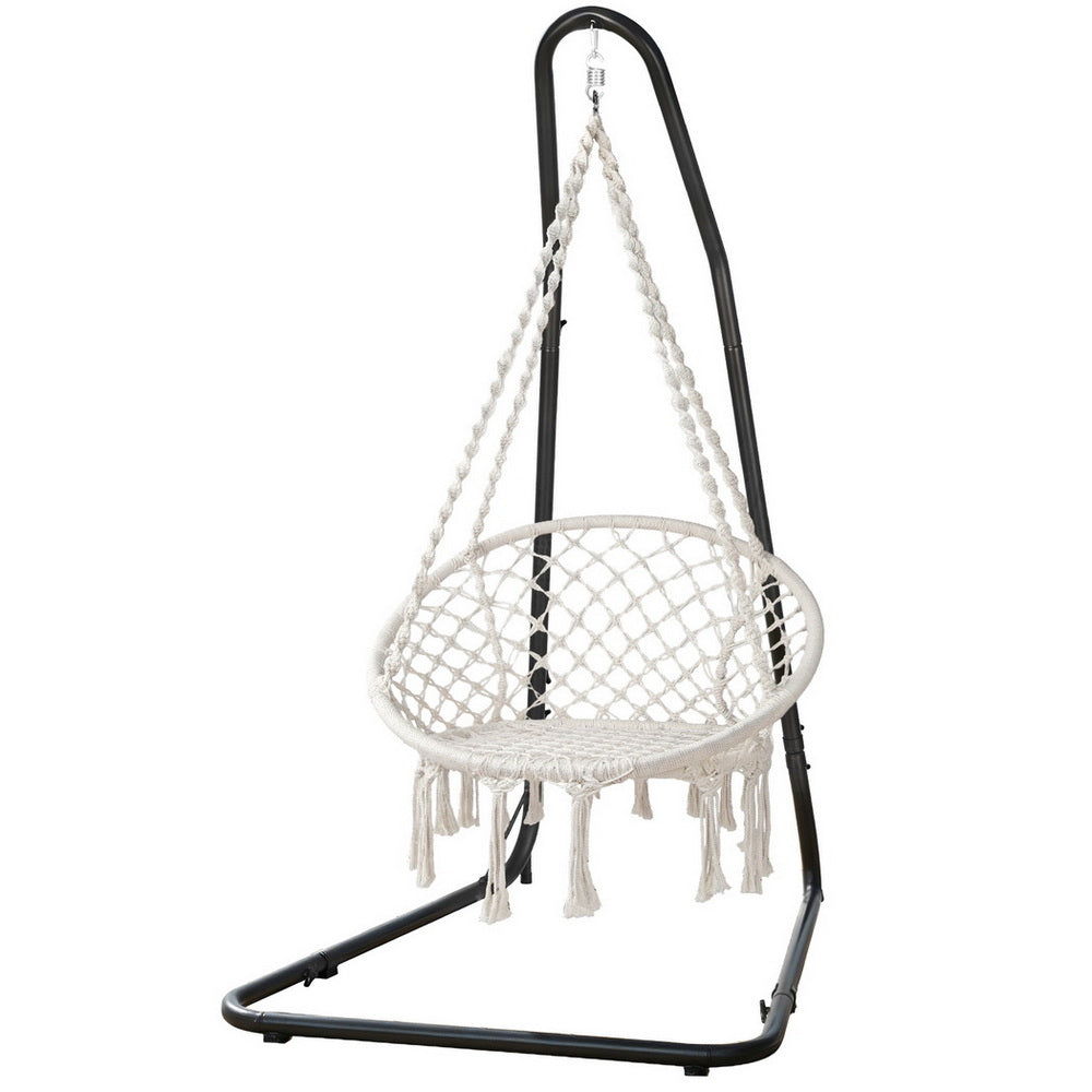 Hammocks & Accessories: Gardeon Hammock Hanging Chair with Steel Stand